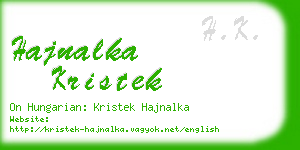 hajnalka kristek business card